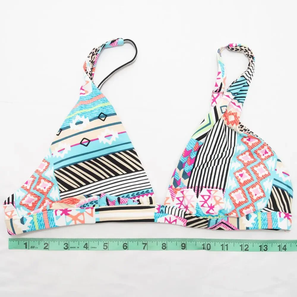 New Vera Bradley Reversible Desert Shapes Emma Bikini Top Size L - Picture 5 of 12